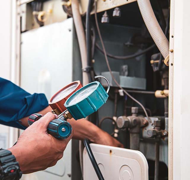 aircon troubleshooting using refrigerant manifold gauge