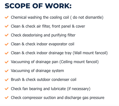 scope of work of aircon servicing in singapore 3