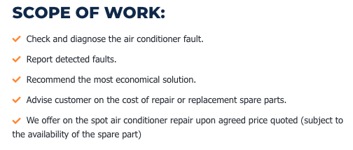 scope of work of aircon servicing in singapore 4